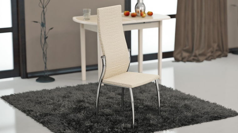 Стул Комфорт Бежевый Аллигатор к/з 218_2