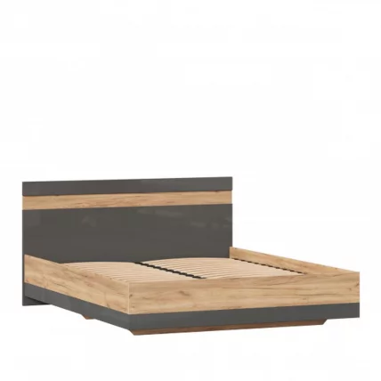Кровать двуспальная 1600 Фиджи ЛД 659.071.000 Дуб Золотой Антрацит_1