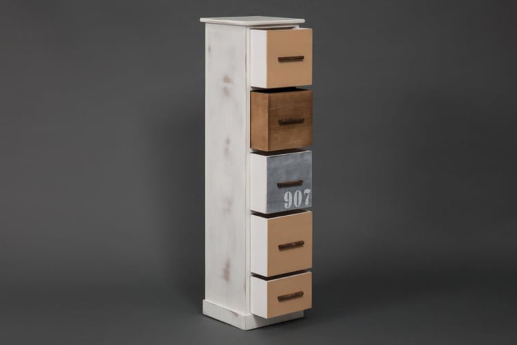 Тумба с 5 ящиками Secret De Maison MARITIME 5 ( mod. HX16-001NS ) Butter white/navy design_3