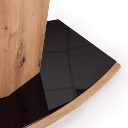 Стол FANCY МДФ HPL/стекло, 120-160х85х75 см, Дуб артисан/Черный_14