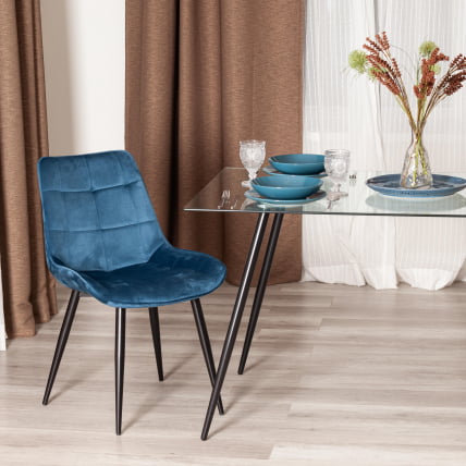 Стул ABRUZZO ( mod. 8060 ) металл/вельвет, 52 х 63 х 85 см, синий (HLR 63)/черный_7