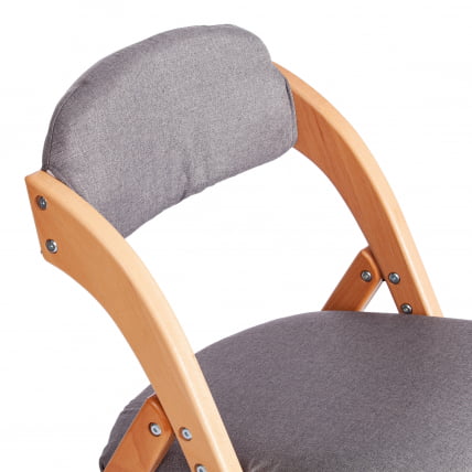 Стул FRUTTO (mod. 05) дерево, серый хлопок , 46,5 x 60 x 77 см, Grey (Cерый) А 13/ натуральный_6