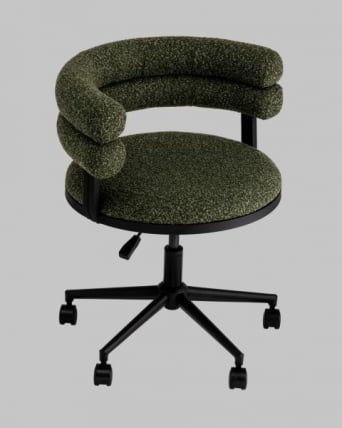 Стул офисный Понтй зеленый черные ножки / Ponty_10