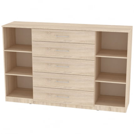 Комод Калисто(K34)1147х1802х468ручкарейлинг160мм(ДСС-Белый)_1