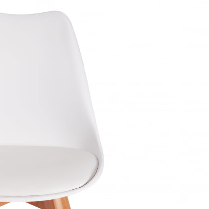 Стул TULIP (mod. 73) / 1 шт. в упаковке дерево/пластик/ПУ, 48.5*52.5*83cм, белый_5