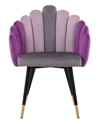 Кресло Камелия велюр Серый_3