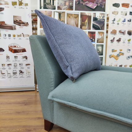 Оттоманка Хадсон правая серо-зеленый/синий_1