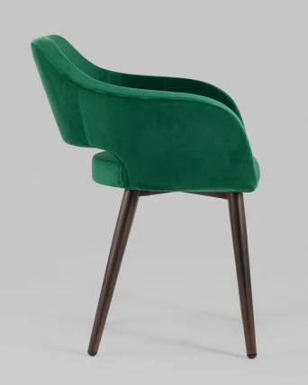 Стул с подлокотниками Саймон велюр Темно-зеленый_2