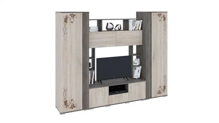 Набор мебели для общей комнаты Белла Дуб сонома с рисунком_0