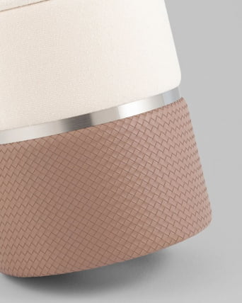 Пуф Кэрри с ящиком светло-коричневый шенилл с экокожей_7