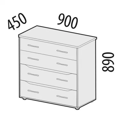 Комод Мегаполис 55.09 Сосна Астрид_2