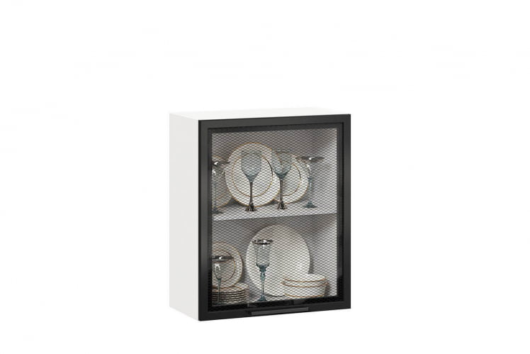 Шкаф кухонный 600 со стеклом Герда ЛД 279.350.000.031 Белый/Черный/Антрацит_0