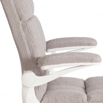 Кресло офисное Lugano Wh ткань teddy, светло-серый_8