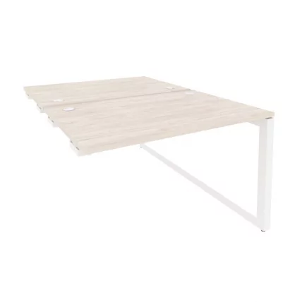 Стол-приставка двойной на О-образном м/к к опорым элем. ONIX O.MO-D.SPR-2.8 Денвер Светлый/Белый_0