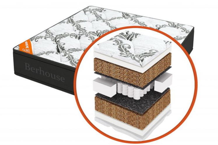 Матрас Mega кокос 30 TFK Gray Night (Berhouse) Размер: 2000х1950 мм _0