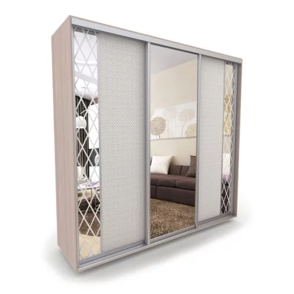 Шкаф-купе 3-х дверный Акцент-Вера КР 1800х600  Ясень шимо светлый_0