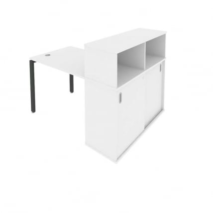 Рабочая станция с опорным шкафом-купе Metal System Б.РС-СШК-3.1 Белый/Антрацит_0