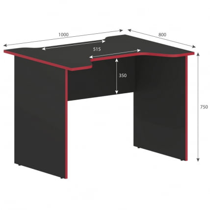 Игровой компьютерный стол SKILLL SKL 100CA антрацит/красный_3