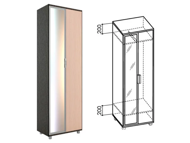 Шкаф 600 Модуль 4 Ясень шимо темн/ясень шимо св_0