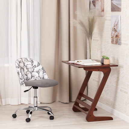 Кресло MELODY ткань/флок, серый, Cats/29_11