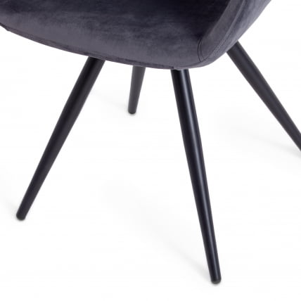 Кресло BOEING ( mod. 9120) металл/вельвет, 42x58x84.5x47см, серый (HLR 21)/черный_6