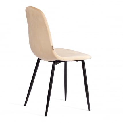 Стул BREEZE (mod. JSC-58) Велюр/металл , 44 х 53 х 86 см, sandy (песочный) HLR6 / черный_2