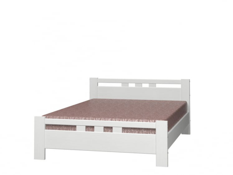 Кровать из массива Вероника 2 200х120 Белый Античный_1