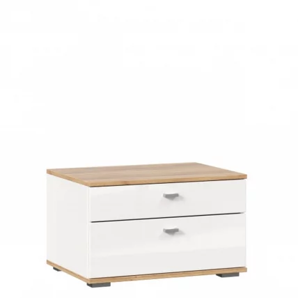 Тумба прикроватная Фиджи ЛД 659.060.000 Дуб Золотой Белый_0