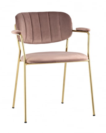 Стул кухонный Кэрол с подлокотниками Пыльно-розовый_0