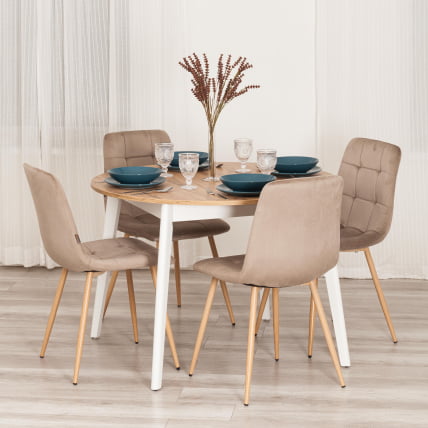 Стул CHILLY (mod. JSC-220) Велюр/металл , 44,5х52,5х88 см, Beige (бежевый) HLR8 / натуральный_10