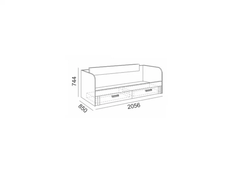 Кровать с ящиками Walker модуль №13_1