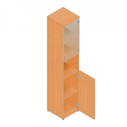 Шкаф для документов узкий с тонированными стеклами Р.П-4СТ Дуб Кронберг_0