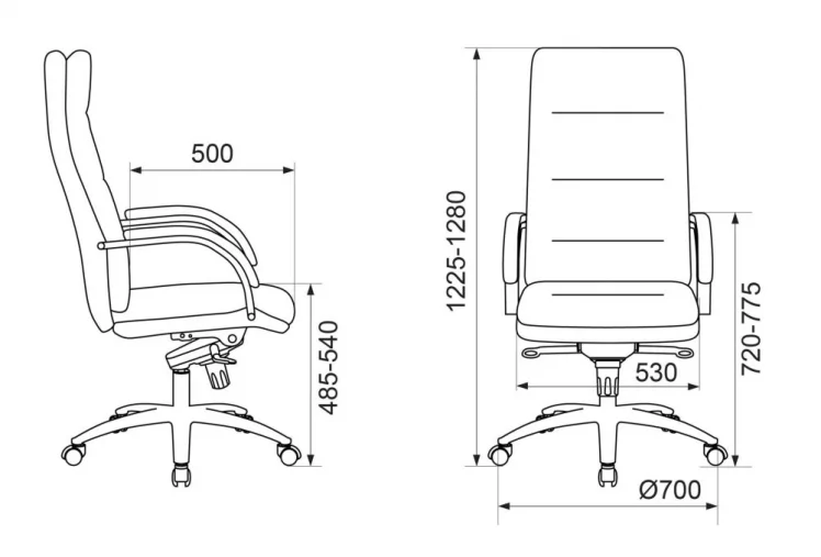Кресло руководителя Бюрократ T-9927SL Черный_5