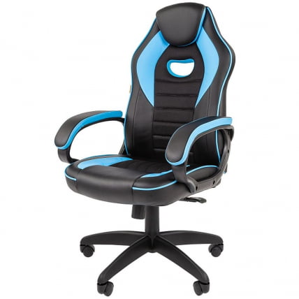 Игровое кресло Chairman гаме 16 Черный Голубой / game_3
