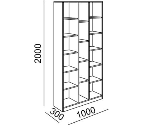Стеллаж комбинированный Модуль №7 Ясень шимо светлый/белый_1