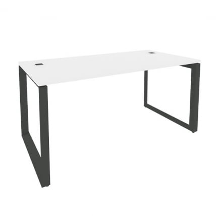 Стол рабочий руководителя на О-образном м/к ONIX O.MO-SRR-4.8 Белый Бриллиант/Антрацит_0