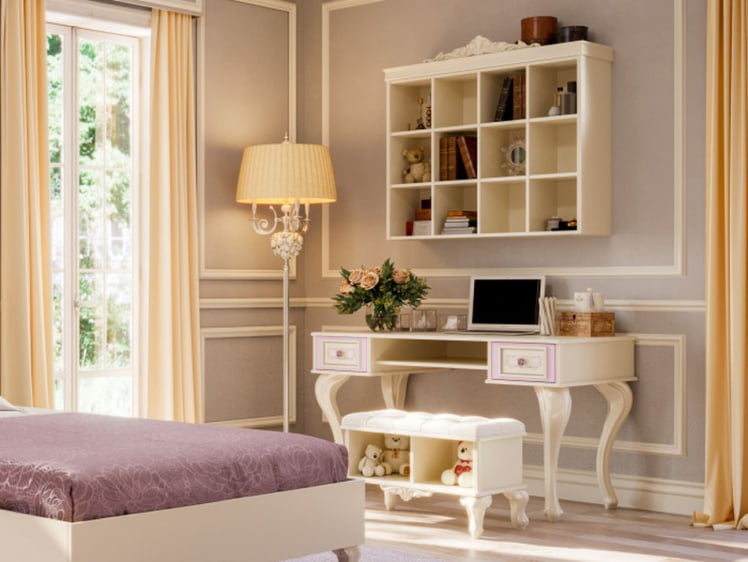 Комплект мебели для детской Маркиза №3 Алебастр Шампань_2