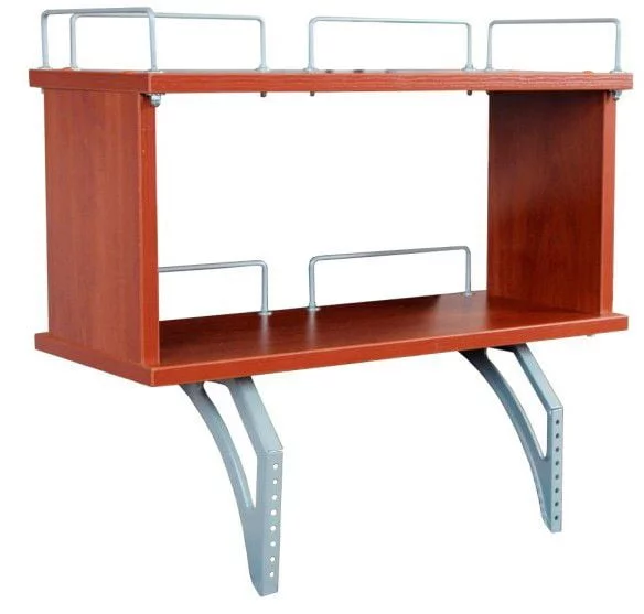 Полка задняя двухъярусная к столу Polka_zz 1/750 (Polka_zz 7/750) Яблоня Серый_0