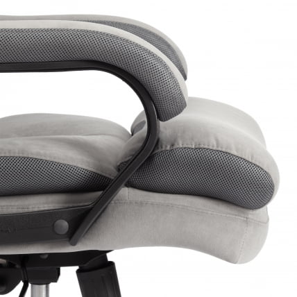 Кресло руководителя Duke metal BL велюр, серый, 29/TW-12_8