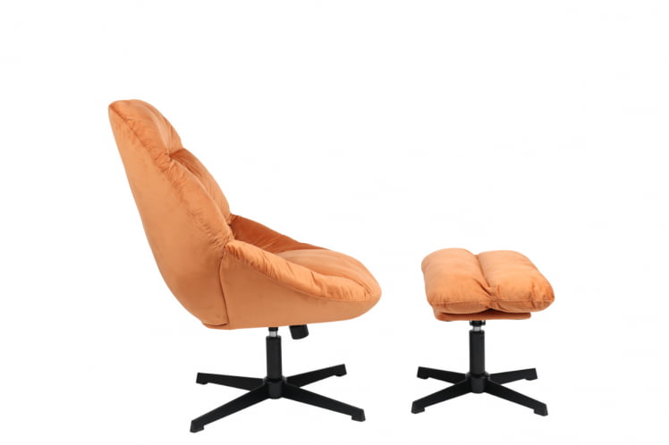 Кресло Оррелл терракотовый с оттоманкой_3