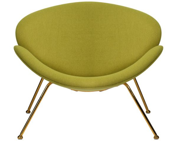 Кресло дизайнерское DOBRIN EMILY (светло-зеленая ткань AF3, золотое основание) 2 шт_6