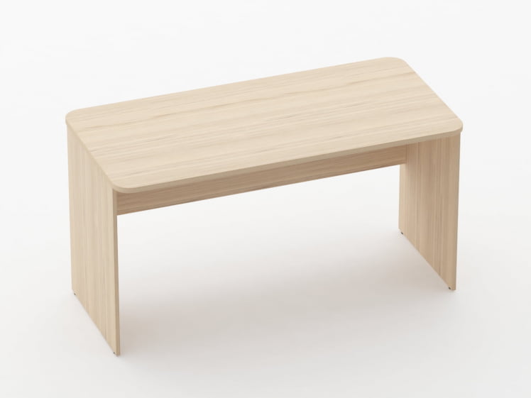 Стол прямой Glassy 1.10.14 Дуб молочный_0