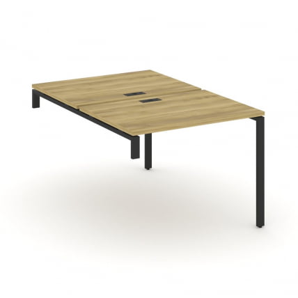 Двойной стол-надставка на опорную тумбу CONCEPT CN.DSN-001 Дуб Винченцо Черный_0