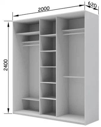 Шкаф-купе Хит-24-20-555 Аруба Венге_1