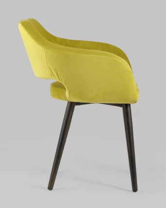 Стул с подлокотниками Саймон велюр Золотистый_2