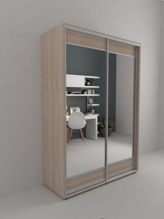 Шкаф-купе 2-х дверный Акцент-Лайт 3 1600х600 Ясень шимо светлый_0