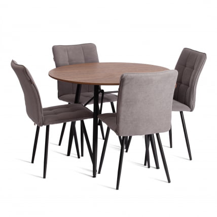 Стул обеденный Bari LT, велюр, серый/черный, 29, 41х55х89 см_9