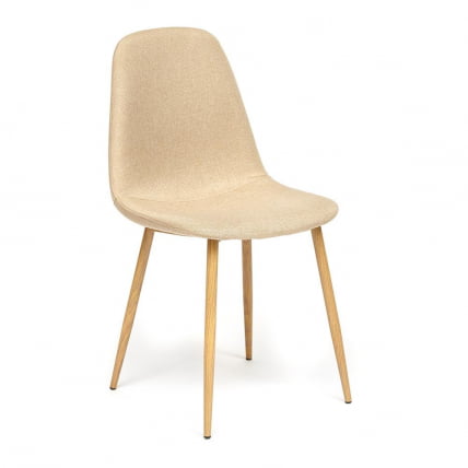 Стул BREEZE (mod. 4724) металл/ткань, 44х48х87см, бежевый/натуральное дерево_0