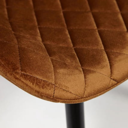 Стул QUINCY (mod. 8272) / 1 шт. в упаковке металл/ткань, 49х53х84,5 см, коричневый (G-062-61)/черный_2