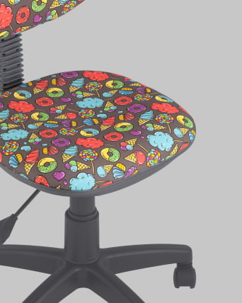 Кресло компьютерное детское УМКА sweets серый пластик_4